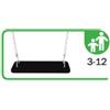Giochipark Altalena Trilli 973 acciaio zincato 1 posto H230cm EN 1176 sedile antiurto - Piano