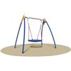 Giochipark Altalena Masha 974 acciaio zincato sedile a nido diametro 100cm EN 1176 H230cm