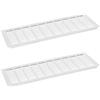 QUARKZMAN Copertura per Bocchette d'Aria, 2pz 500 x 150mm Copertura Ventilazione Lega Alluminio a Maglia, Griglia Ventilazione a Persiana Rettangolare Armadio per Scarpe Guardaroba (Argento)