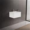 Inda Mobile bagno 60 cm Bianco lucido con 1 cassetto e lavabo in ceramica - Diamante
