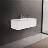 Inda Mobile bagno 100 cm Bianco opaco con 1 cassetto e lavabo in ceramica - Diamante