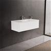 Inda Mobile bagno 100 cm Bianco lucido con 1 cassetto e lavabo in ceramica - Diamante
