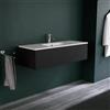 Inda Mobile bagno 120 cm Nero opaco con 1 cassetto e lavabo opaco - Diamante