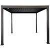 EuroGarden Pergola bioclimatica da esterno eurogarden era in alluminio e acciaio antracite 3x3 m