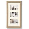 walther design Beige 3X 10x15 cm Galleria con passe-partout, Home Cornice in Legno HO315C