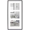 walther design Nero 3X 13x18 cm Galleria con passe-partout, Cornice plastica Galeria KB338S
