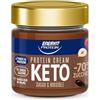 Enervit, Protein Cream Keto Cacao e Nocciole, Barattolo da 180gr, Crema Proteica Spalmabile, con -70% di Zuccheri, con Proteine del Latte, Senza Glutine