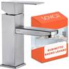 Sovica Rubinetto bagno lavabo acciaio inox monocomando acqua calda e fredda con 2 tubi flessibili inclusi miscelatore lavabo bagno rubinetti bagno