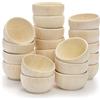 ZENFUN Confezione da 20 ciotole in legno, mini ciotole non finite per salsa, condimenti, noci, caramelle, frutta, antipasto e snack