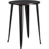 Flash Furniture Tabella Rotonda di Altezza di Barra dell'interno/Esterno del Metallo di Grado Commerciale 30', Oro Nero-Antico
