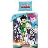 Halantex HUNTER X HUNTER - Gon Killua Kurapika - Set Letto Copripiumino Reversibile 140x200cm e Federa 70x90cm - Multicolore - 100% Microfibra