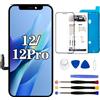 Dinow Display per iPhone 12 12 PRO LCD Sostituzione Schermo 6.1 LCD di Ricambio Schermo per iPhone 12/12 PRO, Touch Screen per iPhone 12/12 PRO con Kit di Riparazione