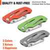 Set 3 coltelli pieghevoli acciaio inox + 10 lame extra coltello tascabile