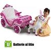 Disney Macchina Elettrica a Batteria Ricaricabile 7.2 V Carrozza Cavallo Bambina