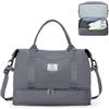 SEAFEW Borsone da Viaggio Donna 40x20x25 Ryanair, Bagaglio a Mano Con Scomparto per Scarpe, Sportiva Grande da Palestra, Weekend, F12-Grigio Ardesia