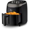 Ufesa Panther, Friggitrice Aria Senza Olio 3,5L, 8 programmi, 1200 W, Timer, Temperatura 80ºC - 200ºC, BPA e PFOA Free, Vassoio e Cestello Antiaderenti, Nero