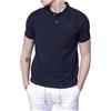 Blooker Polo manica corta in cotone piquet colore blu