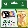 YINGCOLOR 202XL Multipack Cartucce d'inchiostro Compatibile per cartucce Epson 202XL 202 XL per cartucce epson xp 6100 per Expression Premium XP-6000 XP-6005 XP-6001 XP-6100 XP-6105 (confezione da 5)