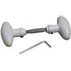 Quincadeco Home friendly - Pomello doppio ovale bianco in alluminio