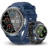 Basznrty Smartwatch Orologio Fitness Uomo Digitale: Chiamata Bluetooth Risposta Vivavoce Impermeabile Militari Smart Watch Tracker Cardiofrequenzimetro Rotondo Contapassi Spo2 Calorie Sportivo per Android ios