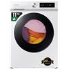 Samsung Lavatrice BESPOKE AI con Ecodosatore WW11BB744DGWS3 Libera installazione, 11 Kg, 1400 RPM, Classe A, Wifi, Vapore, Carica Frontale, 60l x 85h x 60p cm, Bianca con Oblò Nero