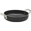 Pentole Agnelli ALSA2110SSPI28 Alblack Tegame con Maniglie, Alluminio, Nero, 28 cm