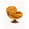 Kare Design Poltrona girevole in velluto Cosy