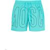 Moschino Boxer Mare Rubber Logo Azzurro