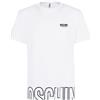 Moschino T-Shirt Uomo Tinta Unita Maxi Logo In Contrasto Bianco