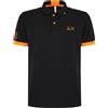 Sun68 Polo Logo Fluo S/S Nero