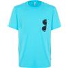 Moschino T-Shirt Uomo Tinta Unita Con Taschino e Stampa Azzurro
