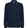 Sun68 Polo Small Stripes On Collar Nvy Blue