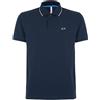 Sun68 Polo Small Stripes On Collar S/S Navy Blue
