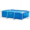 Intex Piscina Fuori Terra Rectangular Frame Rettangolare, 3834 L, Acciaio e PVC, Blu, 300x200x75 cm,Intex