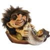 Nyform Troll Nyform 028 con Pesce sulla Barca Originale Norvegese Norway Ny Form Trolls
