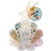 folia 32020 - Miscela di Perline Seaside, 535 Pezzi in Diverse Forme e Colori, Incluso Elastico da 2,2 m per infilare e Scatola di conservazione
