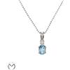 Collana in oro bianco 18 Kt 750 sfere con topazio e zircone -184/VE-