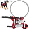 HERCHR Pettorina per Cani Ciechi, Dispositivo di Guida Collare Anti Collisione Imbracatura Riflettente Leggera Anelli Ciechi per Animali Domestici per Cani di Taglia Piccola, Media e Grande (S, Rosso)