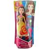 Disney Princess - Belle (Bambola Fashion con Abito dai Colori Vivaci e Stampe audaci, con Spazzola e Accessori per Capelli, Serie Be Bright, Be Bold)