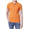 Blooker Polo manica corta in cotone piquet colore arancione