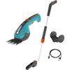Gardena Set Forbici a Batteria per Erba ClassicCut Li: Larghezza di Taglio 8 cm, Manico telescopico con Ruote, Impugnatura Comoda con LED Stato di Carica, Cambio Lama Senza Utensili (9886-20)