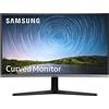 Samsung Monitor CR50 (C27R502), Curvo (1800R), 27, 1920x1080 (Full HD), VA, 60 Hz, 4 ms, FreeSync, HDMI, D-Sub, Ingresso Audio, Flicker Free, Eye Saver Mode, Dark Blue Gray