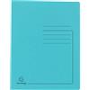 Exacompta - Rif. 39986E - Cartoncino da 25 cartelline a lamella stampate Iderama in carta lucida 355 g/m², con certificazione FSC®, dimensioni 24 x 32 cm, per documenti formato A4, colore turchese