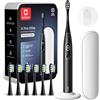 Oclean Spazzolino elettrico X Series Pro Elite Gift Set, Super silenzioso, Smart Touch Screen, 4 Modalità, 32 Livelli di intensità, 35 Giorni di durata, IPX7, Confezione ecologica, Nero