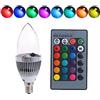 Leftwei E14 3W RGB LED Smart Lampadine, E12 E14 Lampadina a Batteria E14 LED Candela Lampadina Multicolore Kit Telecomando per Corridoi Toilette Corridoi Hotel (E14 coperchio trasparente)