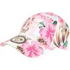 Hip Hop Honour Berretto da bambino bianco fiori rosa tropicali baseball NY Hawai da 7 a 12 anni, taglia unica, rosa