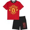 Manchester United F.C. - Pigiama da ragazzo, maglietta e pantaloncini, idea regalo per ragazzi, Rosso, 9-10 Years