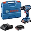 Bosch Professional Bosch Trapano avvitatore a batteria Professional 18V System GSR 18V-45 (velocità di 1.900 giri/min, 2 batterie da 2.0 Ah, caricabatteria GAL 18V-20, in L-Case)