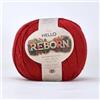 Hello Yarn Reborn - Filato di cotone riciclato per uncinetto, 200 g, colore: vino