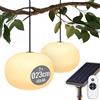 8 seasons Glowing Elegance - Lampada a sospensione a energia solare, 23 cm, luce bianca calda, per esterni e interni, con telecomando, ricaricabile con USB-C, per giardino, terrazza e balcone